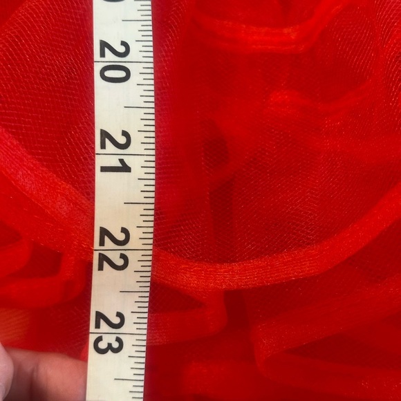 LEG AVENUE Vibrant Red Ruffled Petticoat Crinoline 13”W x 22”L - Picture 7 of 7